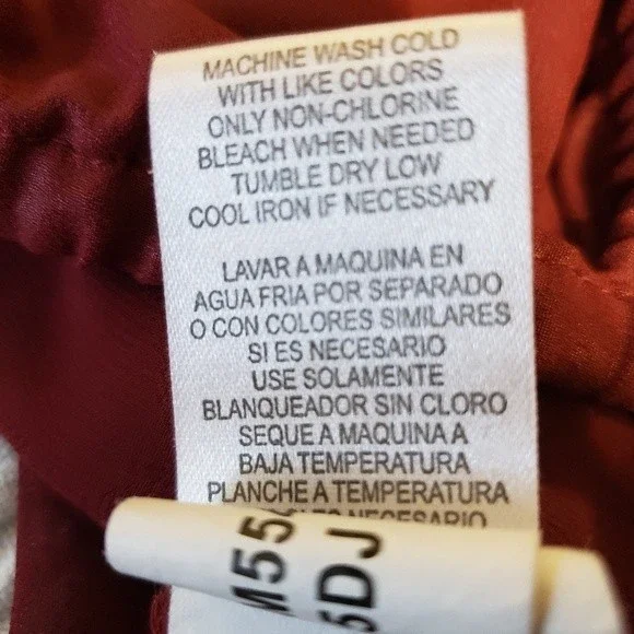 Sheer, blouse, quarter sleeve, garnet - Picture 9 of 10